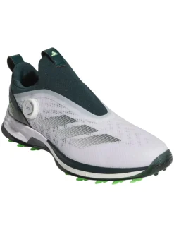 adidas Adizero ZG BOA Spikeless Golf Shoes - Ftwr White/Aurora Ivy/Lime Burst