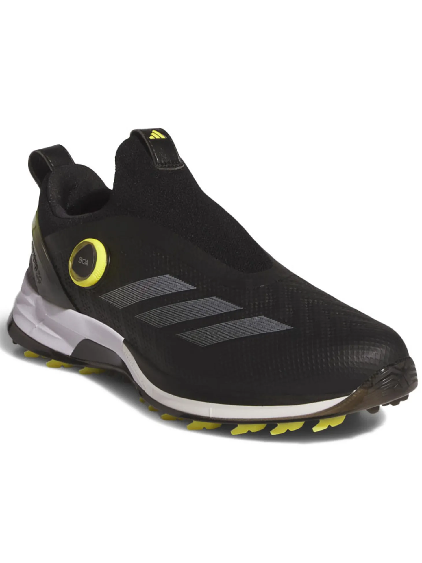 adidas Adizero ZG BOA Spikeless Golf Shoes - Core Black/Silver Met./Pure Sulfur