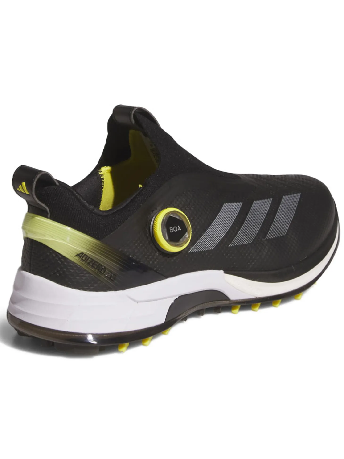 adidas Adizero ZG BOA Spikeless Golf Shoes - Core Black/Silver Met./Pure Sulfur