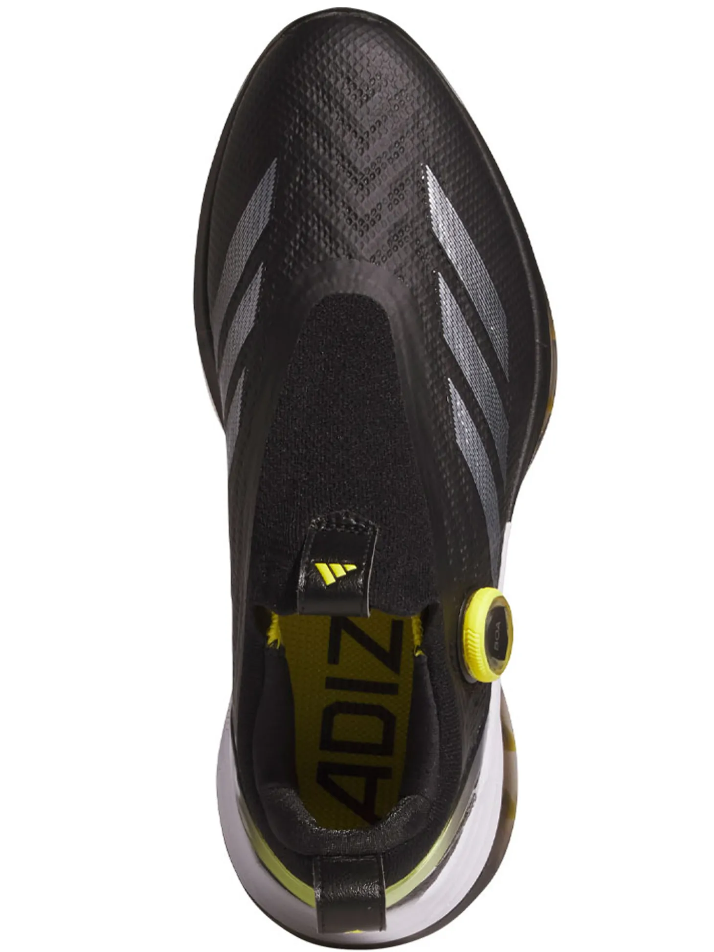 adidas Adizero ZG BOA Spikeless Golf Shoes - Core Black/Silver Met./Pure Sulfur