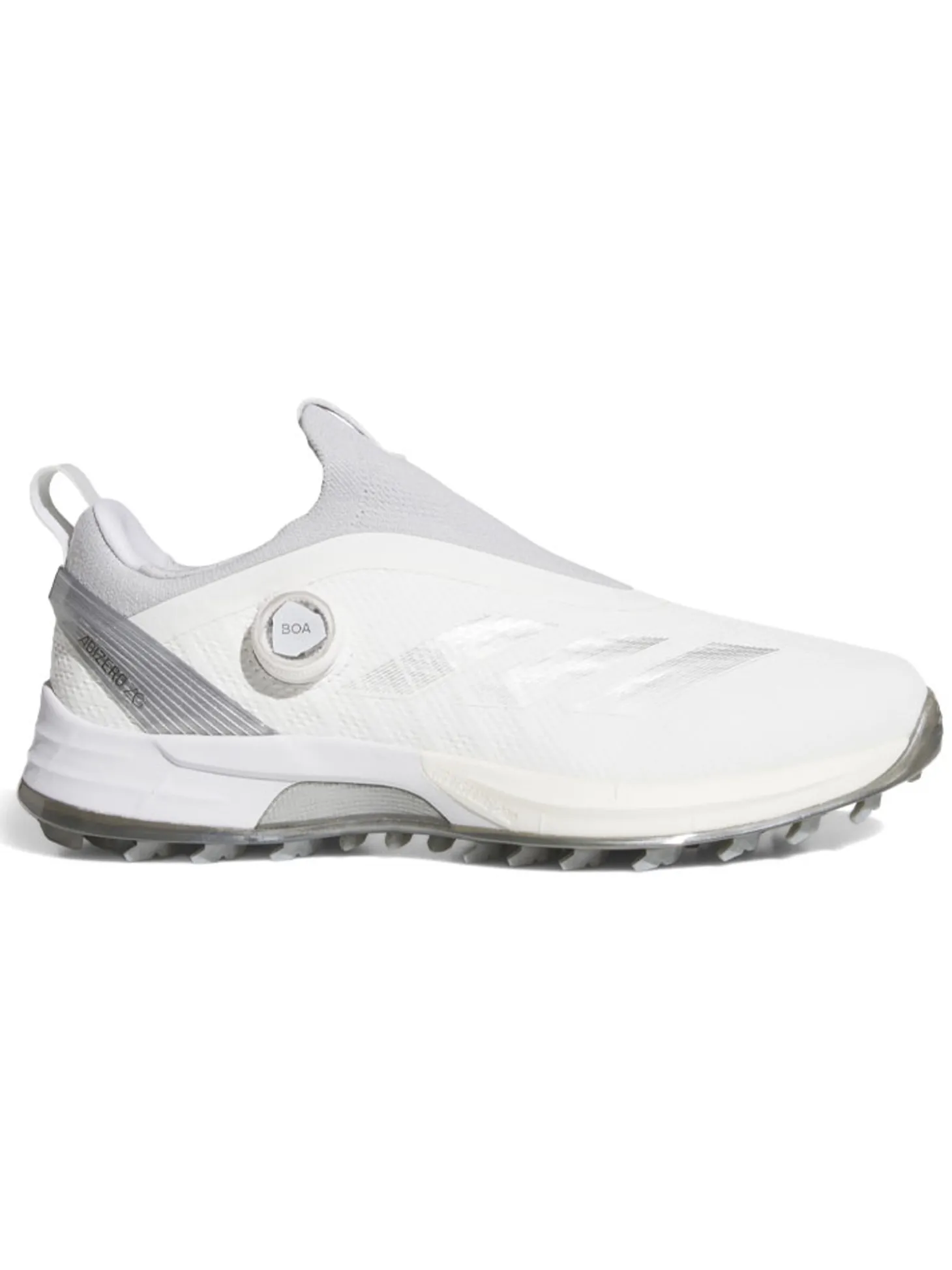 adidas Adizero ZG BOA Spikeless Golf Shoes - Ftwr White/Silver Met./Solid Grey