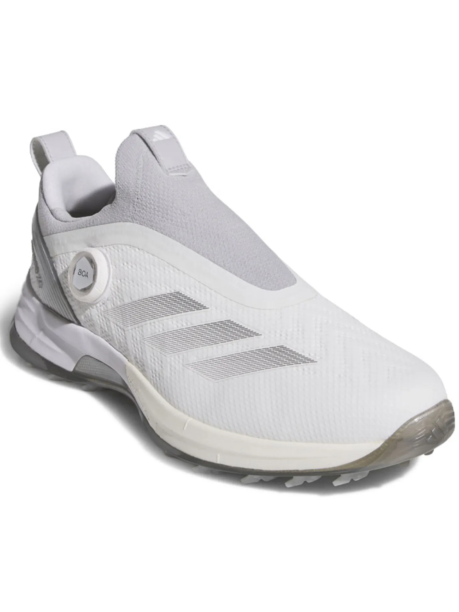 adidas Adizero ZG BOA Spikeless Golf Shoes - Ftwr White/Silver Met./Solid Grey
