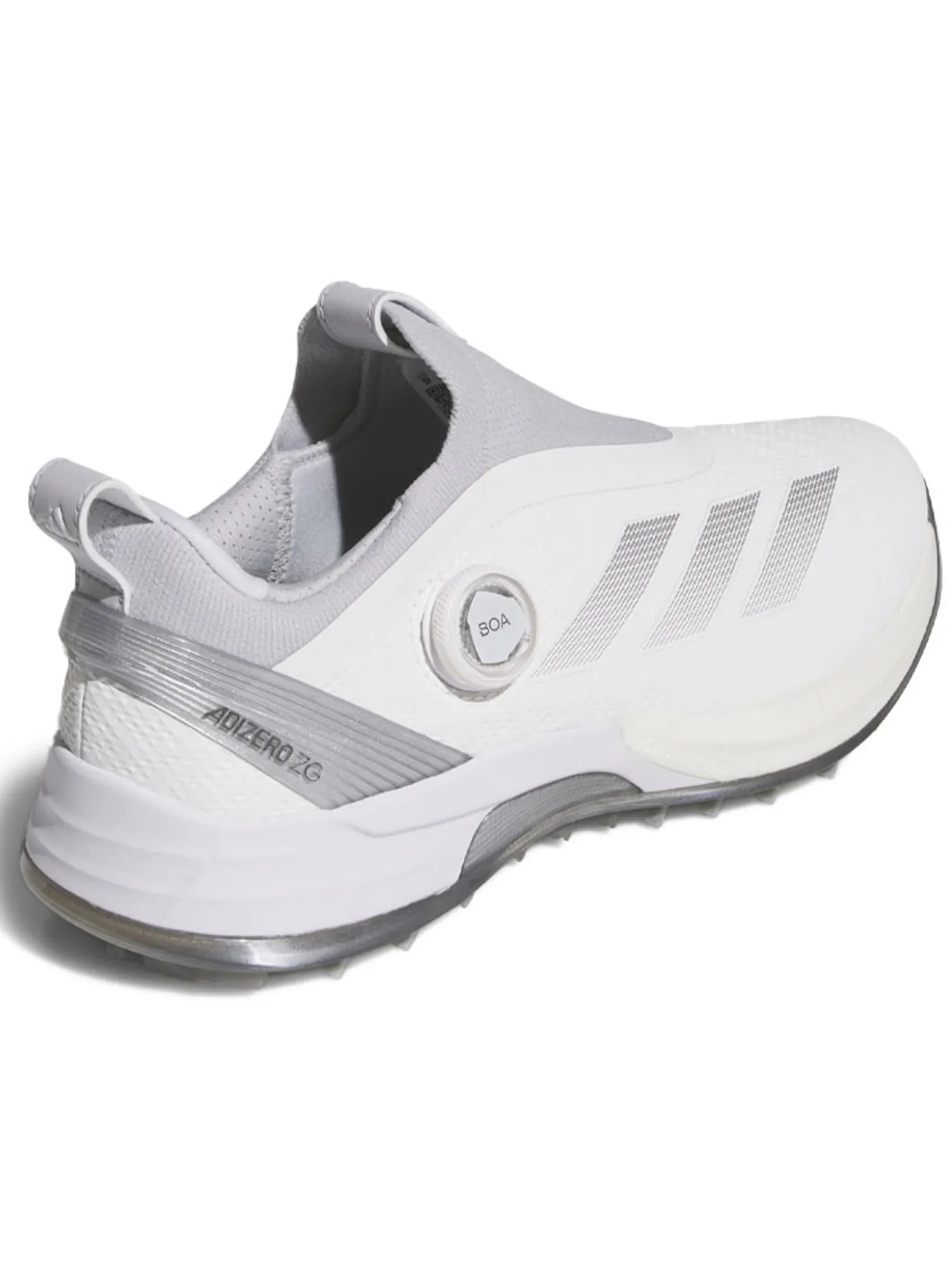 adidas Adizero ZG BOA Spikeless Golf Shoes - Ftwr White/Silver Met./Solid Grey
