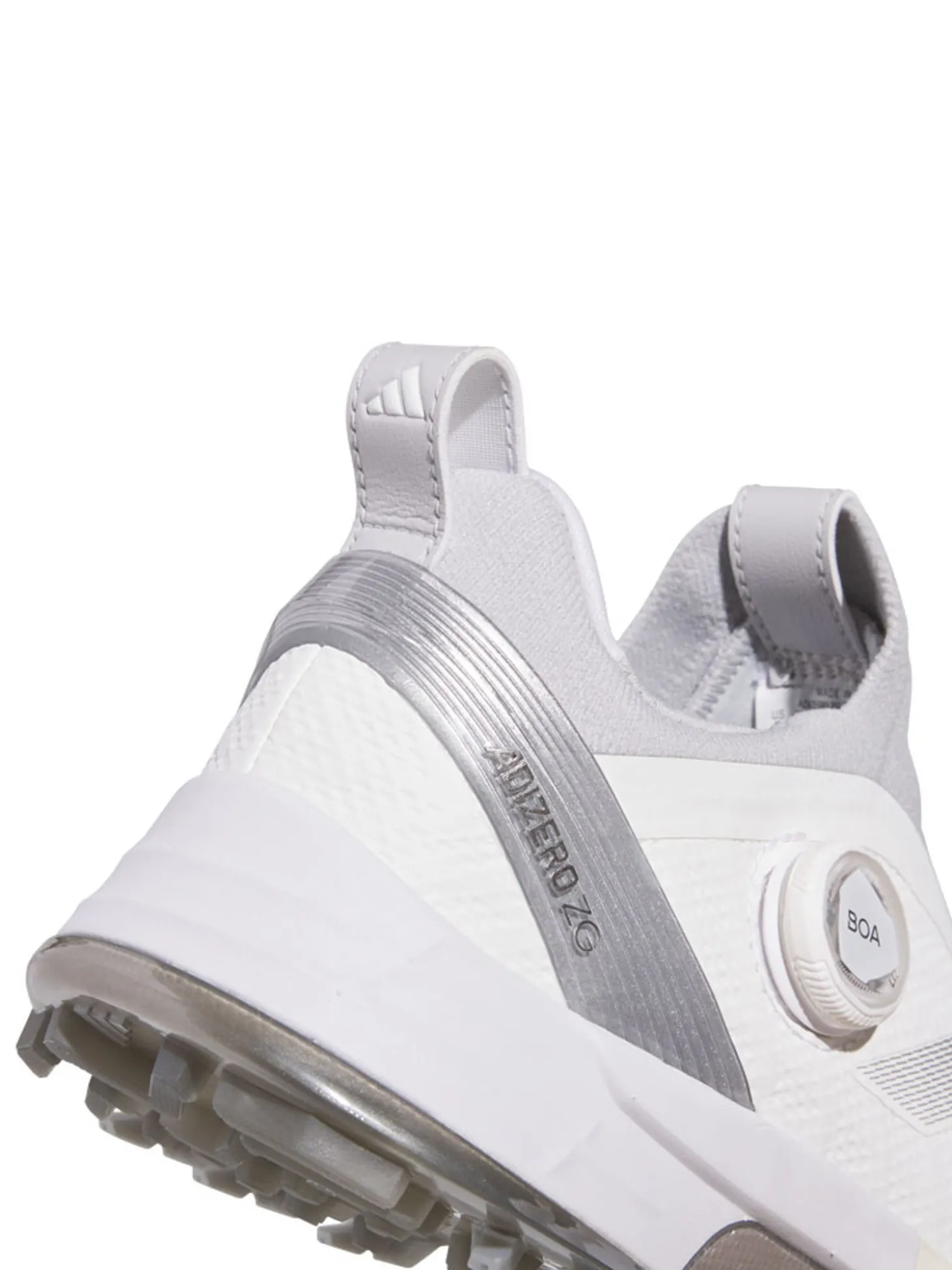 adidas Adizero ZG BOA Spikeless Golf Shoes - Ftwr White/Silver Met./Solid Grey