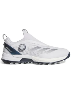 adidas Adizero ZG BOA Spikeless Golf Shoes - Ftwr White/Collegiate Navy/Grey