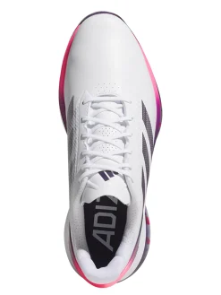 adidas Adizero ZG Spikeless Golf Shoes - Ftwr White/Aurora Plum/Shock Pink