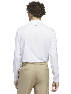 adidas Core Long Sleeve Polo Shirt - White