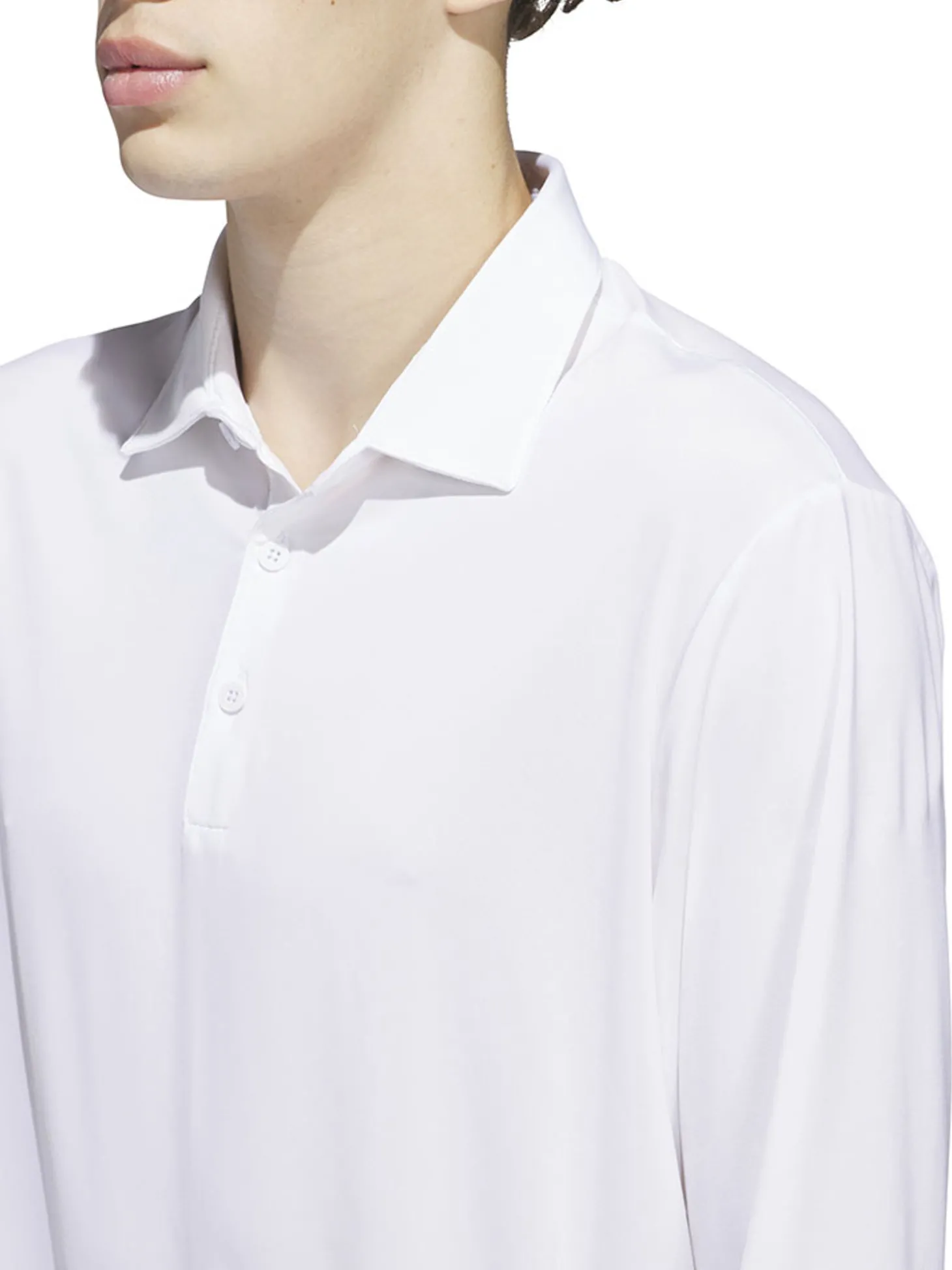 adidas Core Long Sleeve Polo Shirt - White