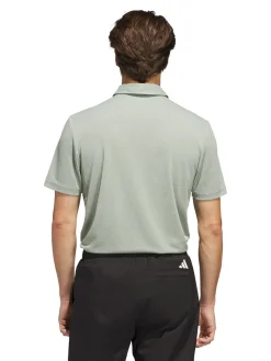 adidas Drive Heather Polo Shirt - Silver Green