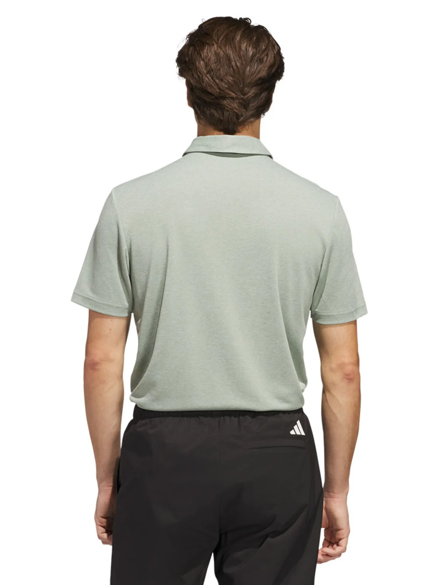 adidas Drive Heather Polo Shirt - Silver Green