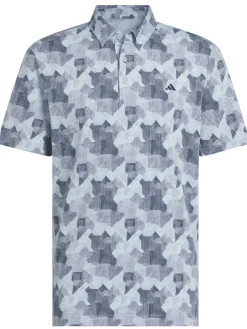 adidas Go-To Printed Polo Shirt - Wonder Blue/Collegiate Navy