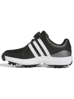 adidas Juniors Tour360 24 BOA Golf Shoes - Core Black/Ftwr White/Iron Met.