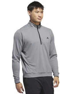 adidas Lightweight Half-Zip Pullover - Grey Three