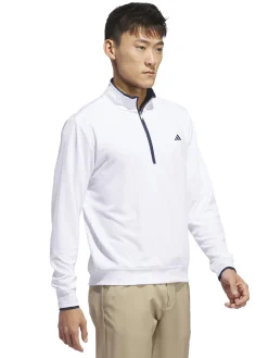 adidas Lightweight Half-Zip Pullover - White