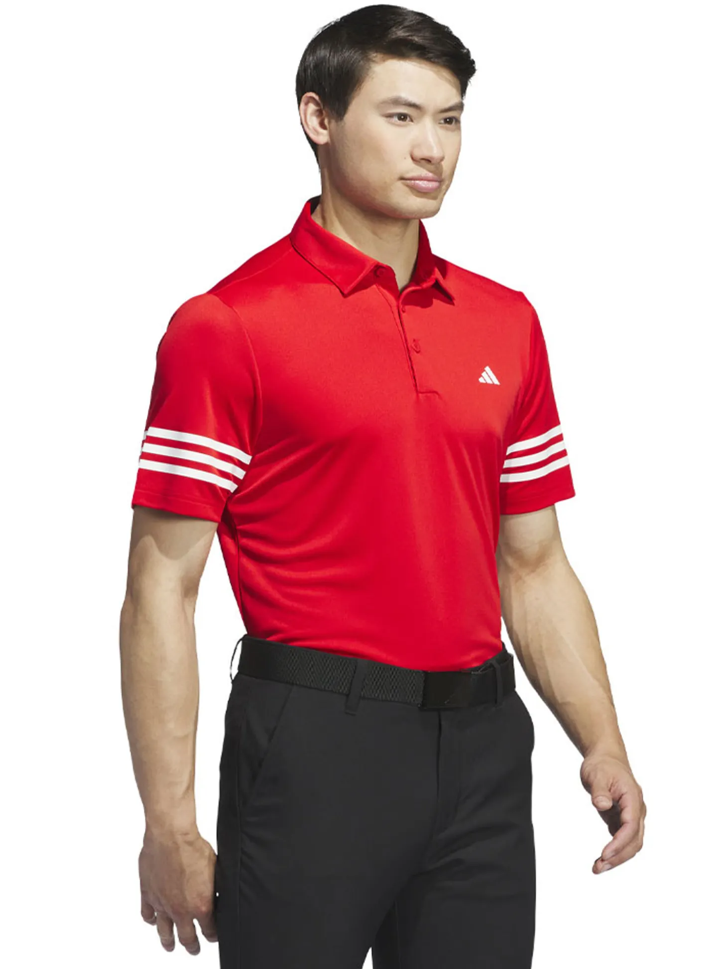adidas 3-Stripes Polo Shirt - Better Scarlet