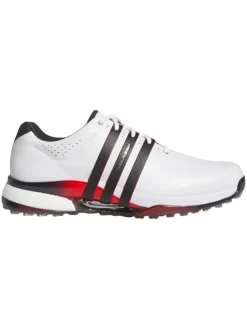 adidas Tour360 25 Wide Spikeless Golf Shoes - Ftwr White/Core Black/Lucid Red