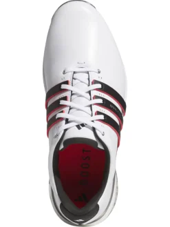 adidas Tour360 25 Wide Spikeless Golf Shoes - Ftwr White/Core Black/Lucid Red