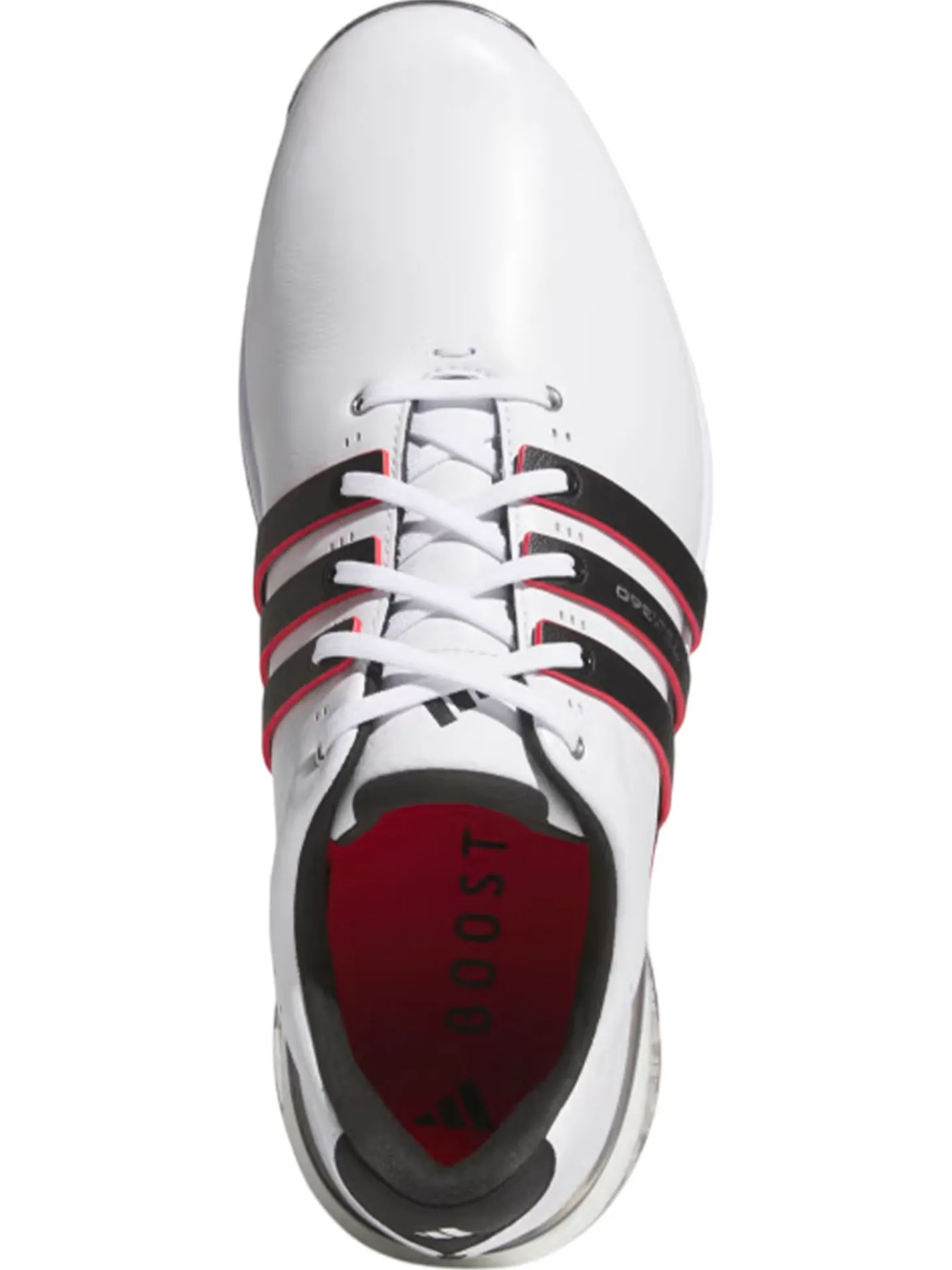 adidas Tour360 25 Wide Spikeless Golf Shoes - Ftwr White/Core Black/Lucid Red