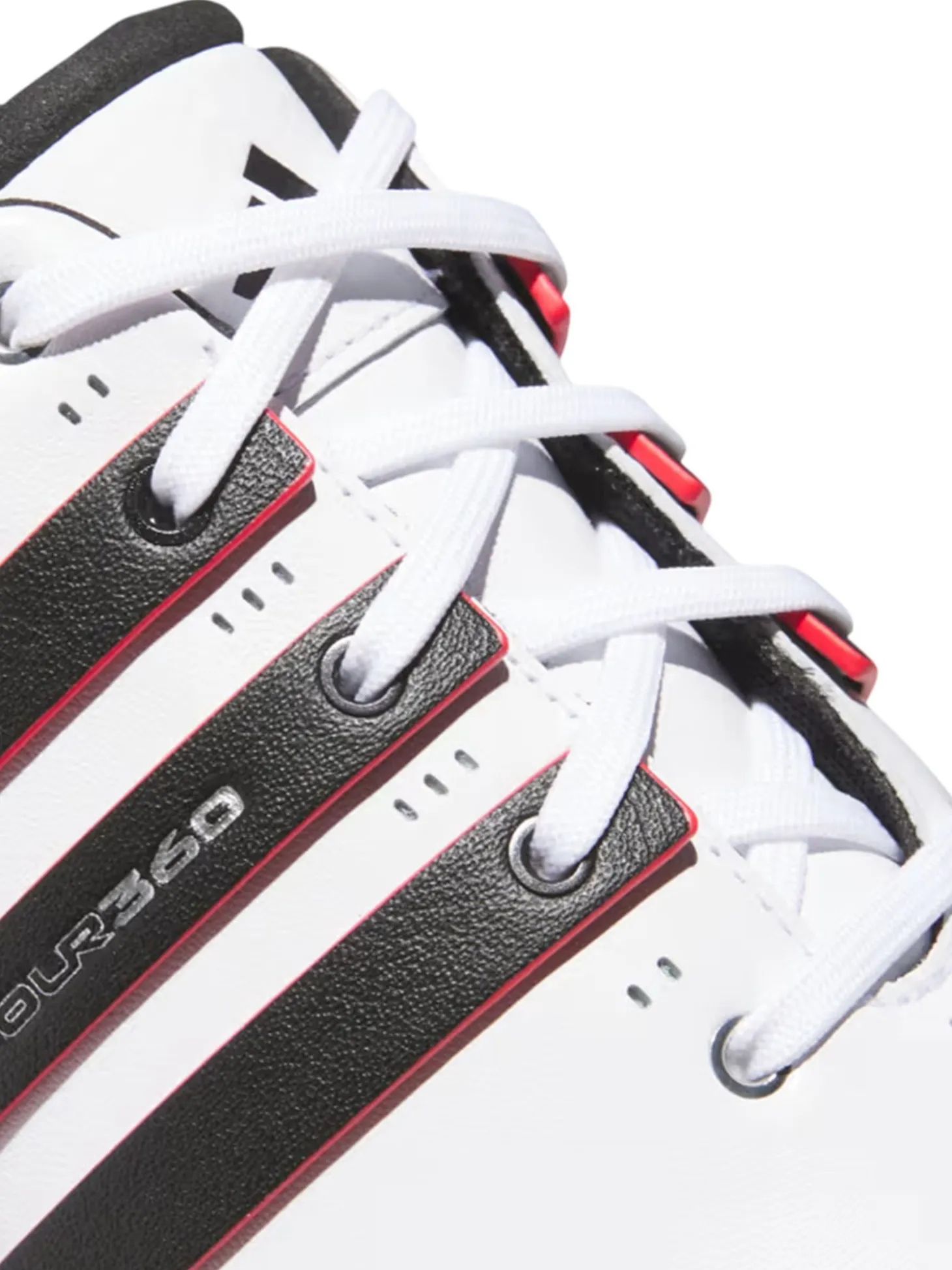 adidas Tour360 25 Wide Spikeless Golf Shoes - Ftwr White/Core Black/Lucid Red