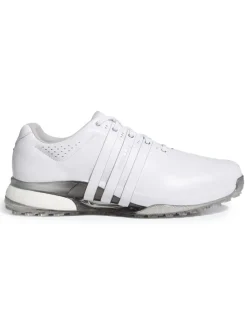 adidas Tour360 25 Wide Spikeless Golf Shoes - Ftwr White/Ftwr White/Silver Met.