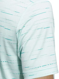 adidas Ultimate365 Mesh Glimmer Print Polo Shirt - Semi Flash Aqua