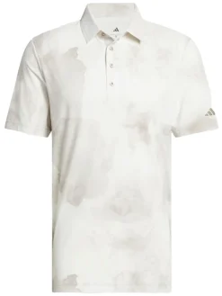 adidas Ultimate365 Printed Cool Feeling Tour Polo Shirt - Putty Beige/White