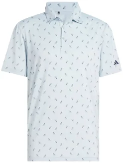 adidas Ultimate365 Printed Mesh Polo Shirt - Wonder Blue/Collegiate Navy