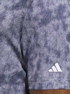 adidas Ultimate365 Textured Print Polo Shirt - Collegiate Navy/White