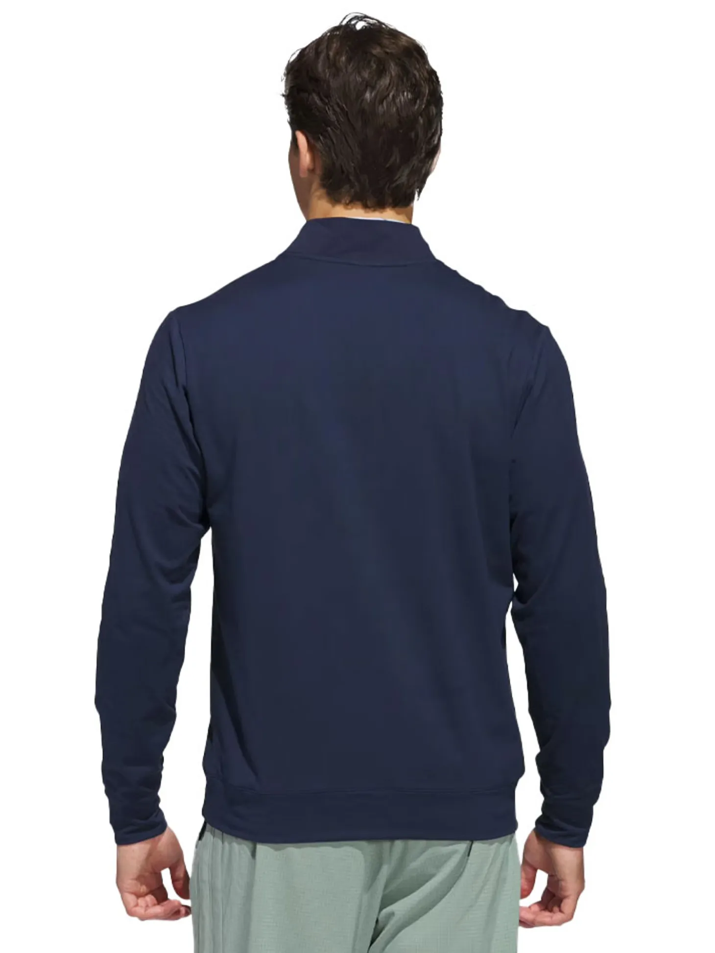 adidas Ultimate365 Tour Twistknit Quarter Zip Pullover - Collegiate Navy