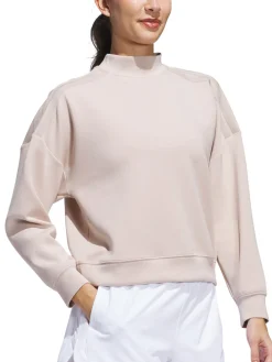 adidas Womens Beyond Spacer Mock Layer Sweatshirt - Wonder Taupe