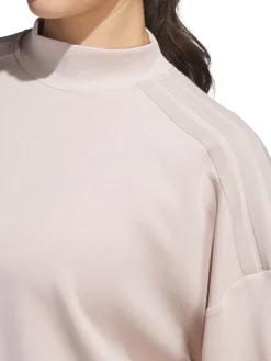 adidas Womens Beyond Spacer Mock Layer Sweatshirt - Wonder Taupe