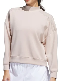 adidas Womens Beyond Spacer Mock Layer Sweatshirt - Wonder Taupe