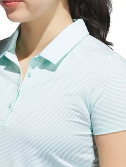 adidas Womens Ottoman Short Sleeve Polo Shirt - Semi Flash Aqua
