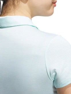 adidas Womens Ottoman Short Sleeve Polo Shirt - Semi Flash Aqua