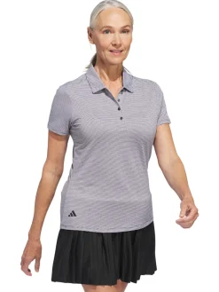 adidas Womens Ottoman Short Sleeve Polo Shirt - Black