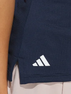 adidas Womens Ottoman Sleeveless Polo Shirt - Collegiate Navy