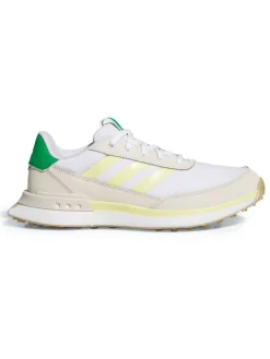 adidas Womens S2G Spikeless 24 Golf Shoes - Ftwr White/Powder Yellow/Green
