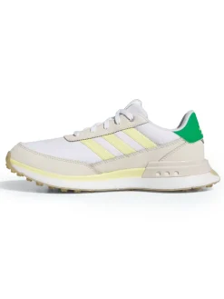 adidas Womens S2G Spikeless 24 Golf Shoes - Ftwr White/Powder Yellow/Green