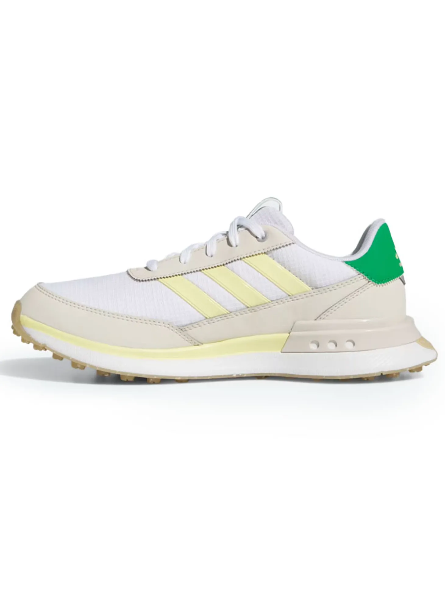 adidas Womens S2G Spikeless 24 Golf Shoes - Ftwr White/Powder Yellow/Green