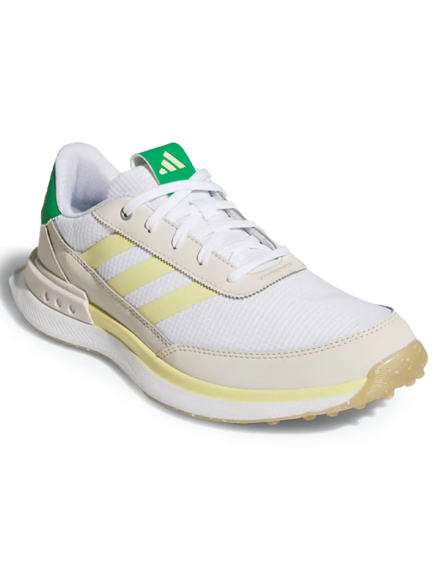 adidas Womens S2G Spikeless 24 Golf Shoes - Ftwr White/Powder Yellow/Green