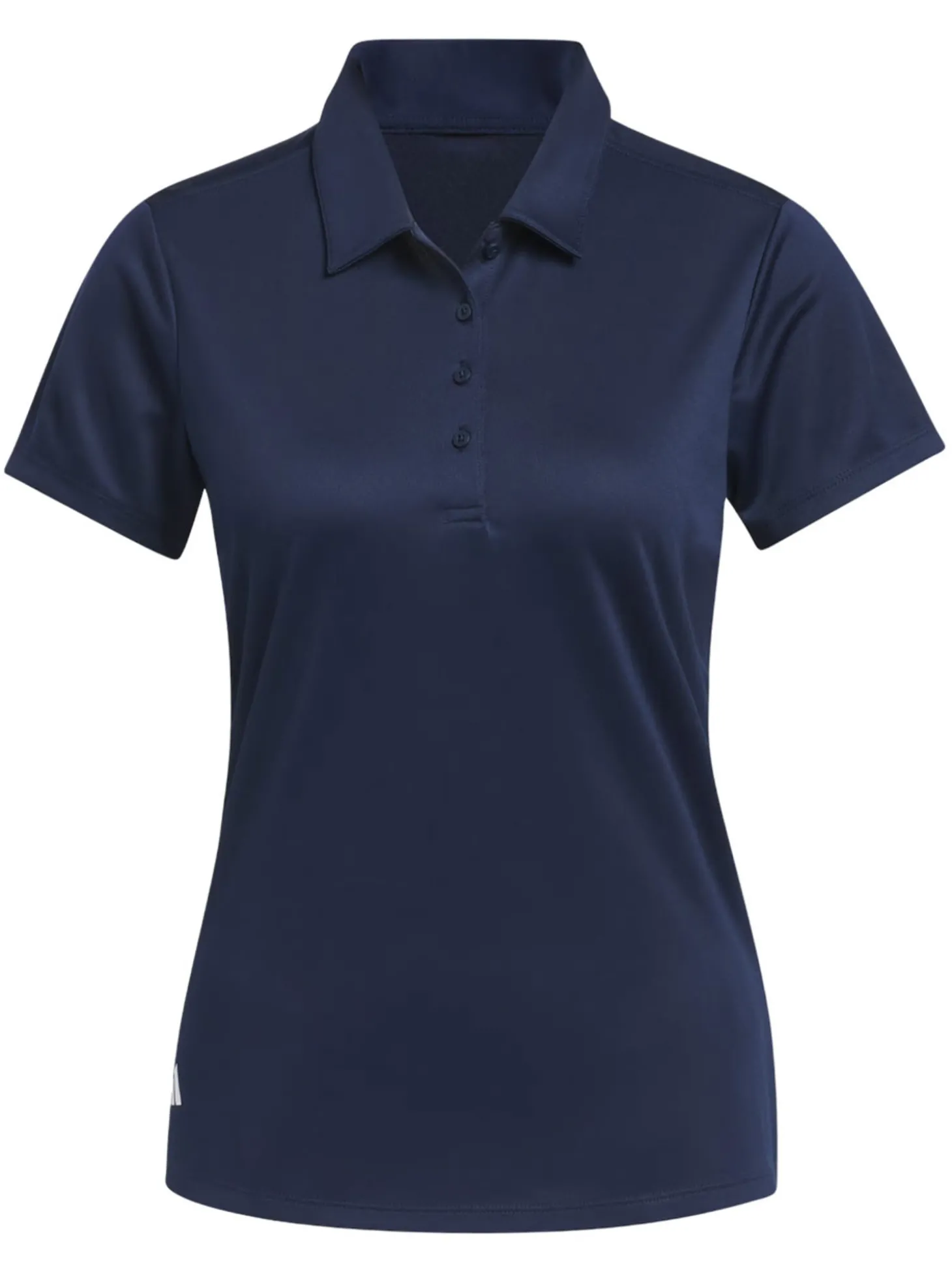 adidas Womens Solid Performance Short Sleeve Polo Shirt - Collegiate Navy