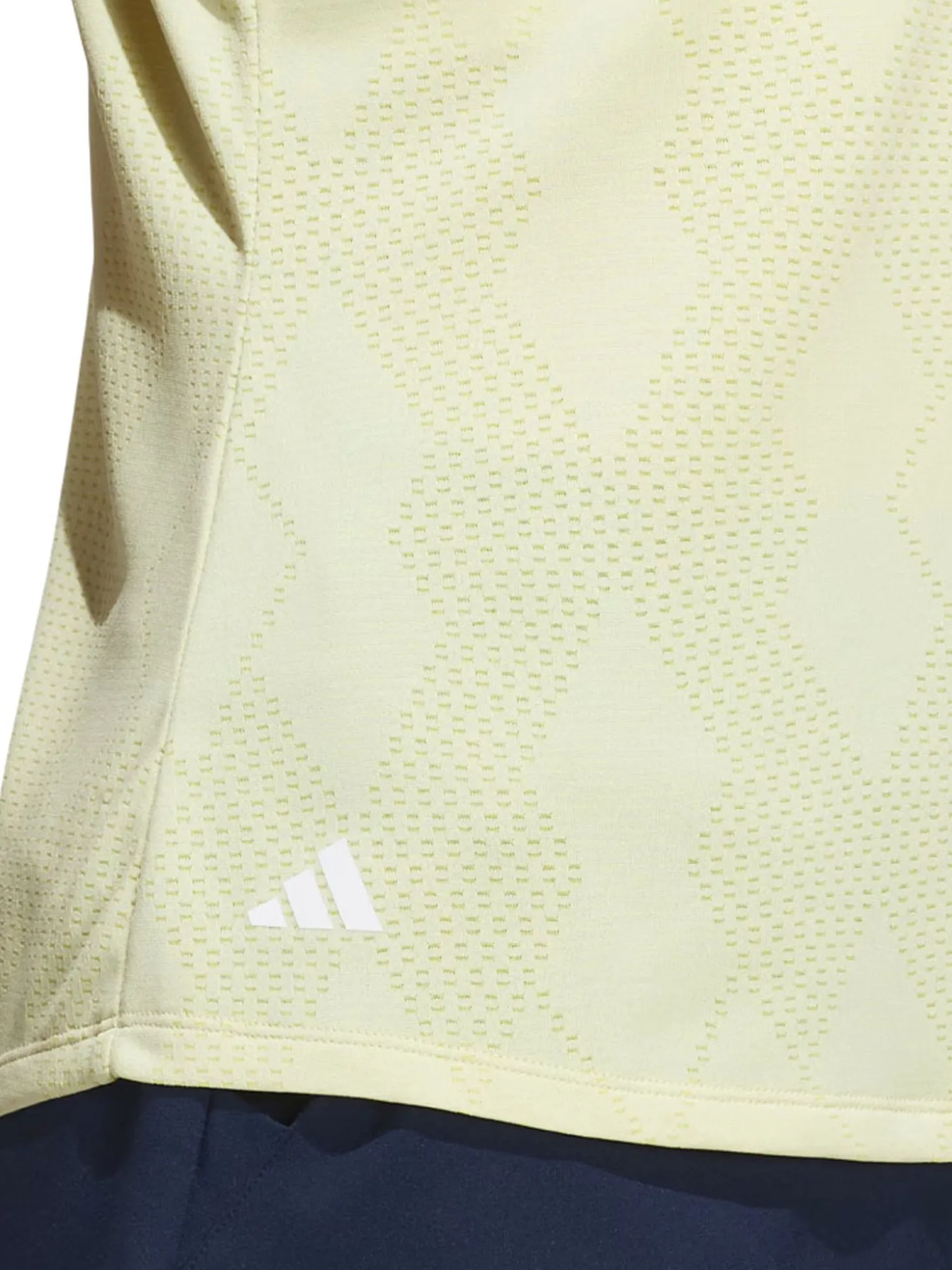 adidas Womens Ultimate365 Diamond Jacquard Polo Shirt - Powder Yellow