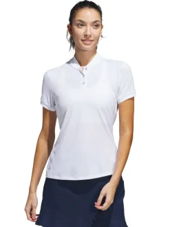 adidas Womens Ultimate365 Diamond Jacquard Polo Shirt - White