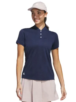 adidas Womens Ultimate365 Diamond Jacquard Polo Shirt - Collegiate Navy