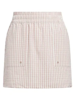 adidas Womens Ultimate365 Gingham 15-Inch Skort - Wonder Taupe