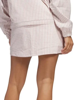 adidas Womens Ultimate365 Gingham 15-Inch Skort - Wonder Taupe