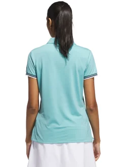 adidas Womens Ultimate365 Short Sleeve Polo Shirt - Mint Tone