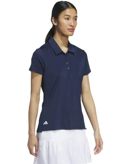 adidas Womens Ultimate365 Solid Short Sleeve Polo Shirt - Collegiate Navy