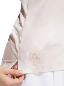 adidas Womens Ultimate365 Tour Sleeveless Polo Shirt - Wonder Taupe