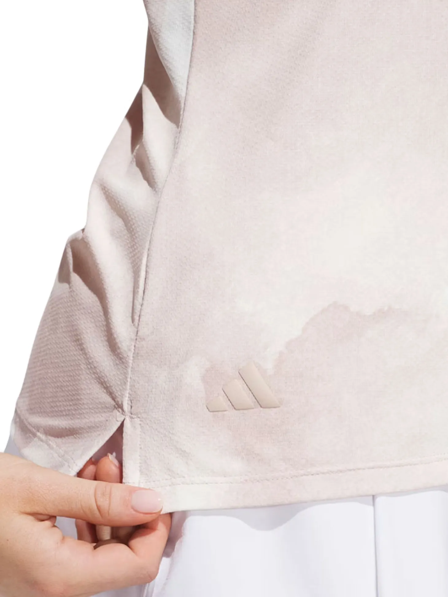 adidas Womens Ultimate365 Tour Sleeveless Polo Shirt - Wonder Taupe